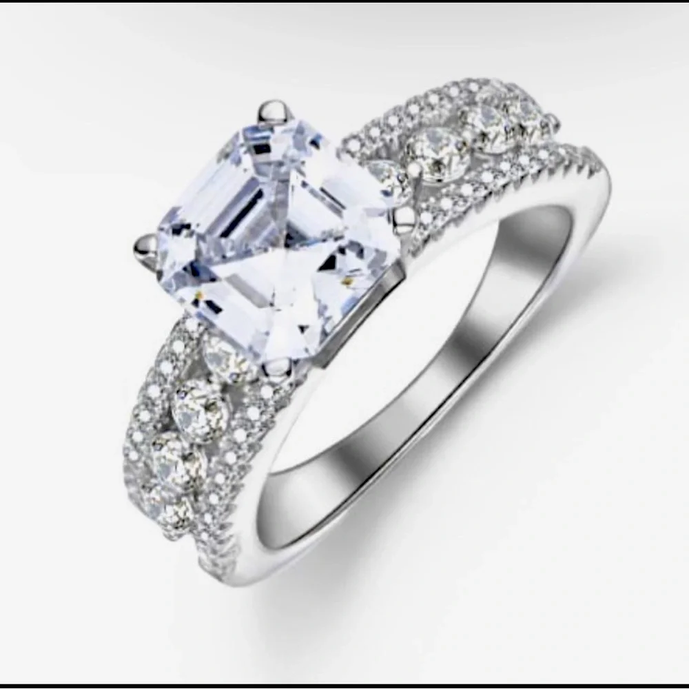 Solid 925 Sterling Silver Luxury Band Ring